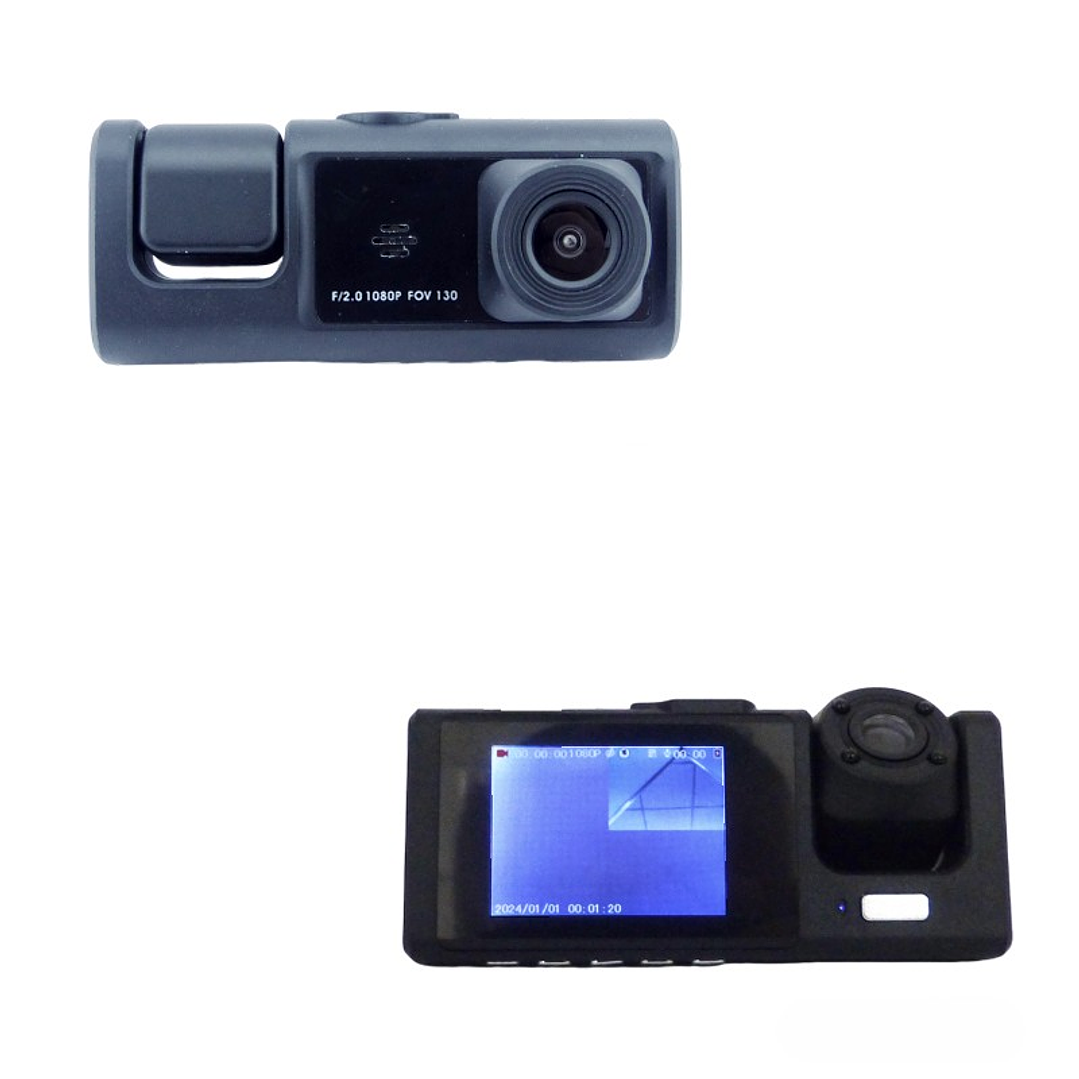 Cámara Doble Lente DVR para Auto Full HD con Ventosa 3