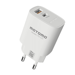 Adaptador de Carga Rápida Dual Tipo C + USB PD20W Certificado Motomo