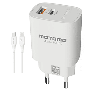 Cargador IPhone Carga Rápida PD20W Certificado