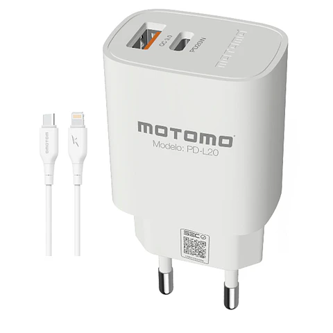 Cargador IPhone Carga Rápida PD20W Certificado