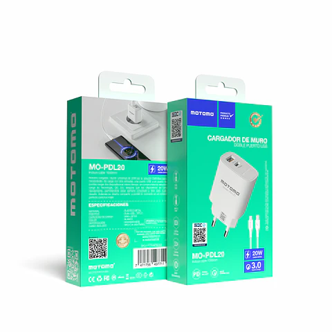 Cargador IPhone Carga Rápida PD20W Certificado