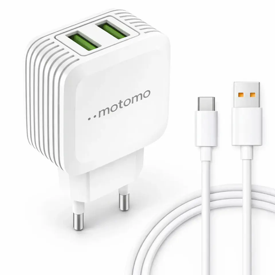 Cargador Tipo C Básico 12W Doble Puerto USB Certificado MO-006 1