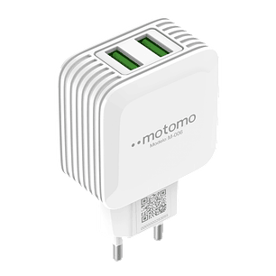 Cargador Tipo C Básico 12W Doble Puerto USB Certificado MO-006