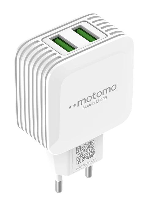 Cargador Tipo C Básico 12W Doble Puerto USB Certificado MO-006
