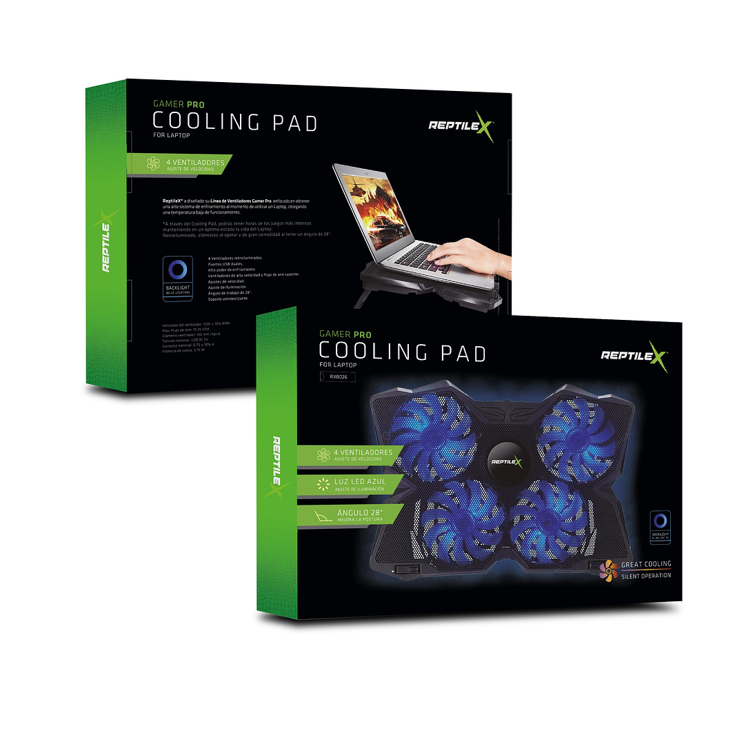 Base de Refrigeración para Notebooks con 4 Ventiladores 6