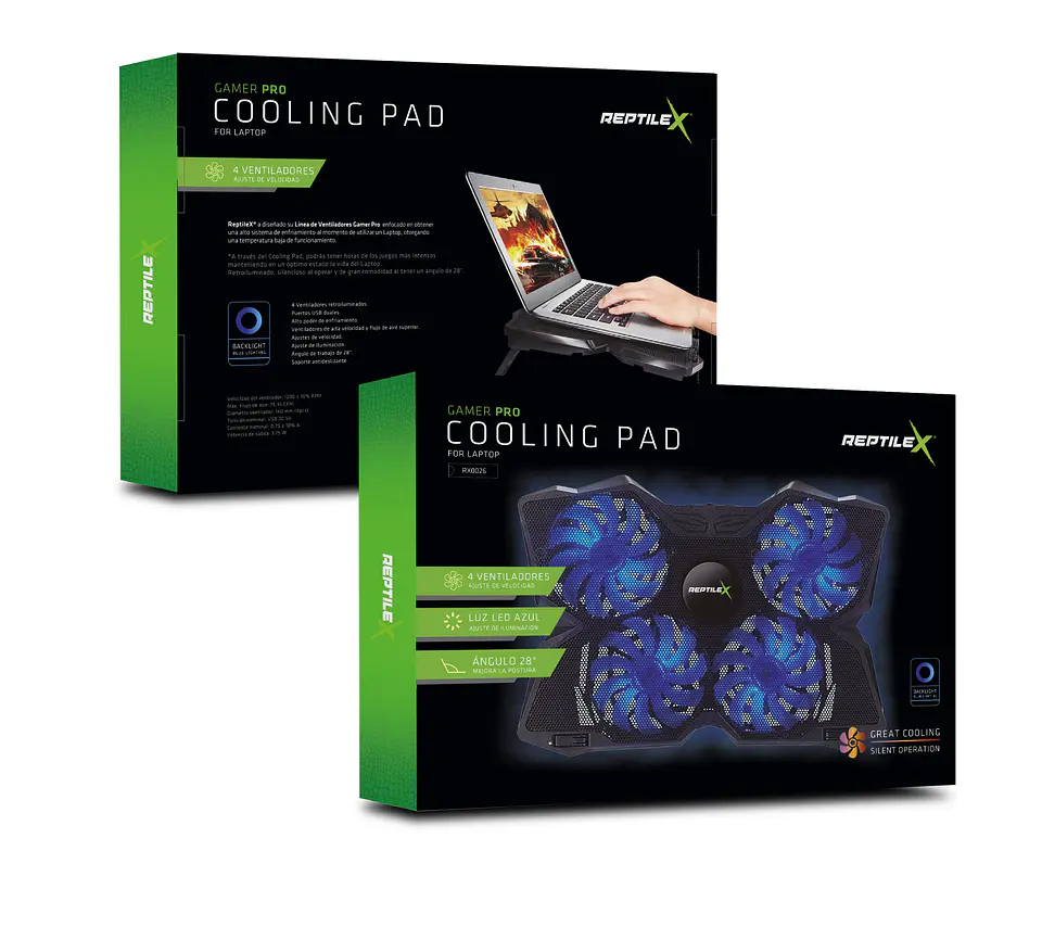 Base de Refrigeración para Notebooks con 4 Ventiladores 6