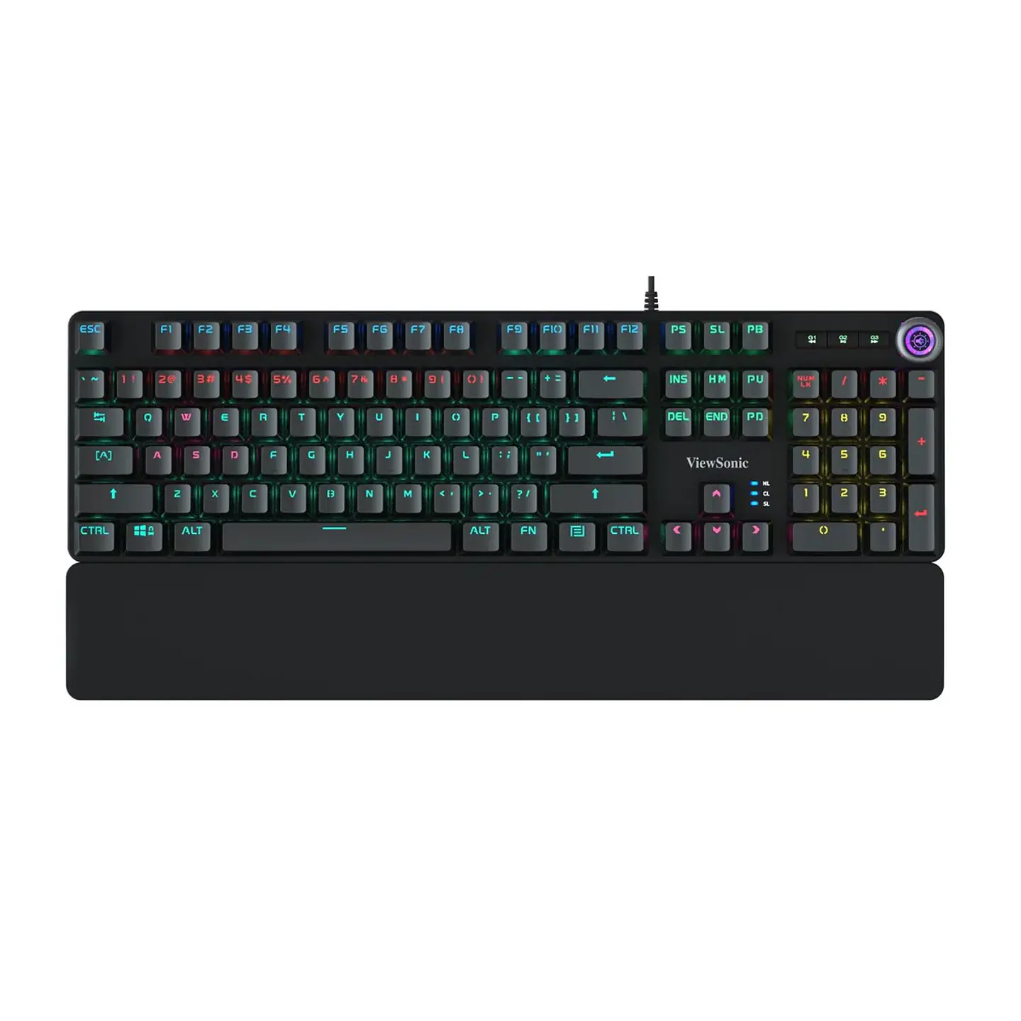 Teclado Mecánico Retro Iluminado con Apoya Muñeca ViewSonic 1