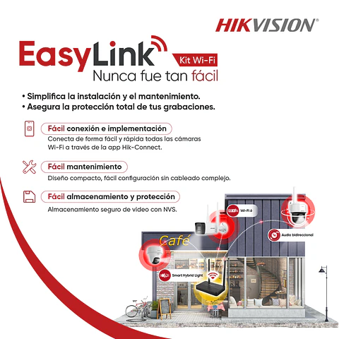 Kit Cámaras de Seguridad Hikvision EasyLink Wifi