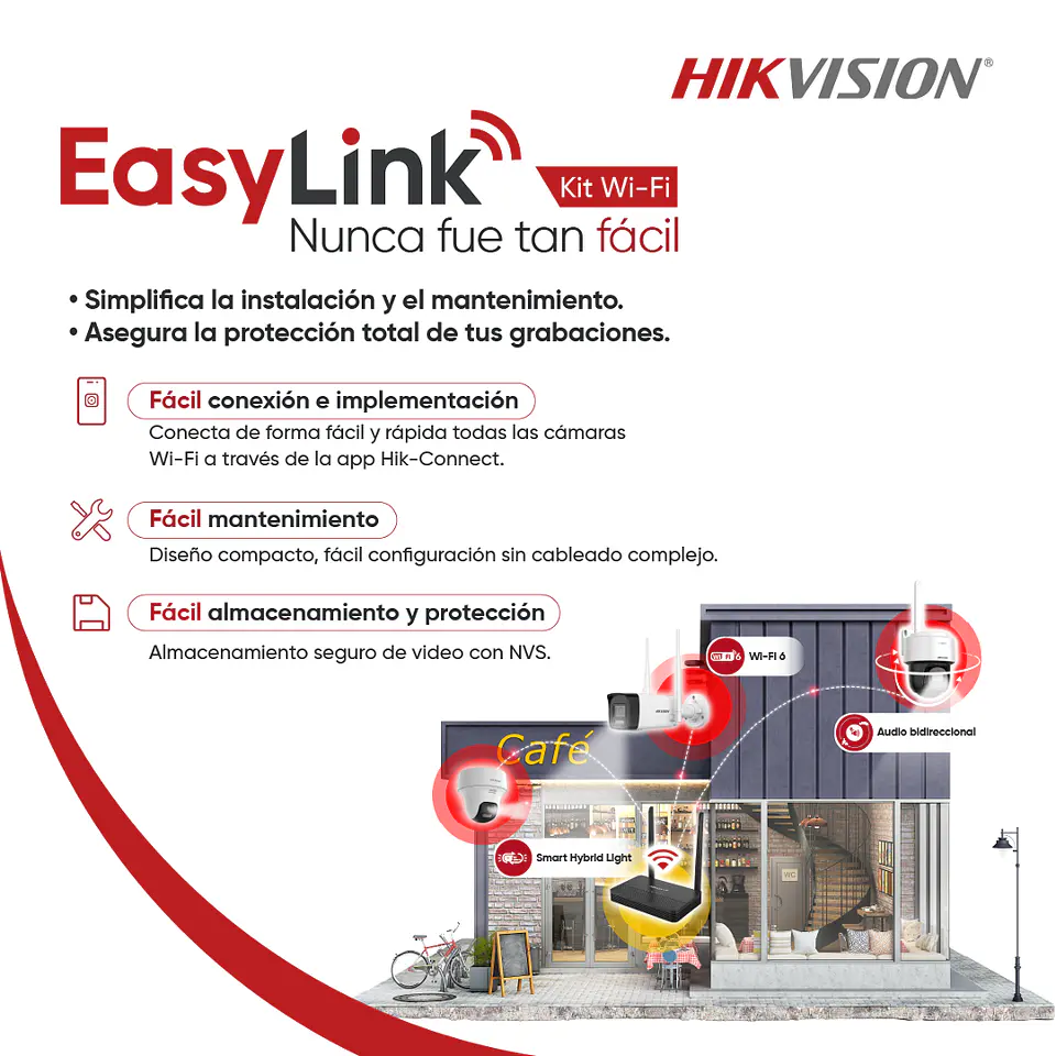 Kit Cámaras de Seguridad Hikvision EasyLink Wifi 2