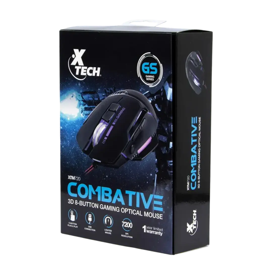 Mouse Gamer USB 7.200DPI Xtech Combative 7