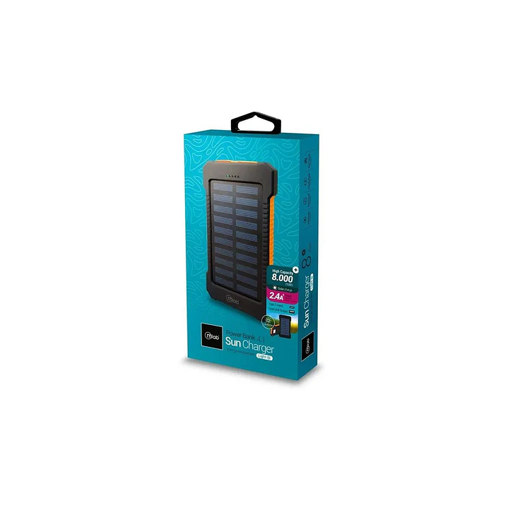 PowerBank Solar 8.000mAh con Linterna Mlab 4