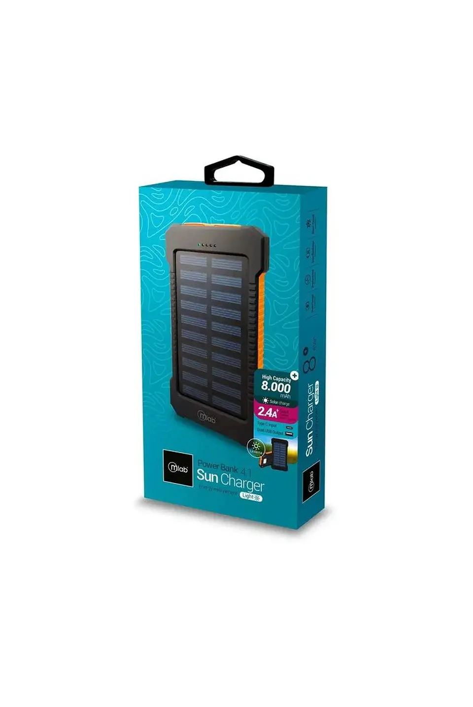 PowerBank Solar 8.000mAh con Linterna Mlab 4