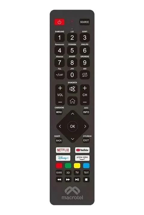 Control Universal Smart TV Multimarca Programable Macrotel