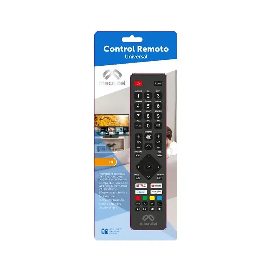 Control Universal Smart TV Multimarca Programable Macrotel 3