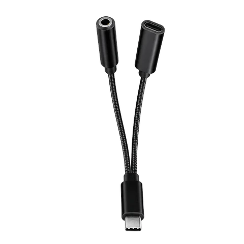 Adaptador 2 en 1 Tipo C Audio y Carga Motomo