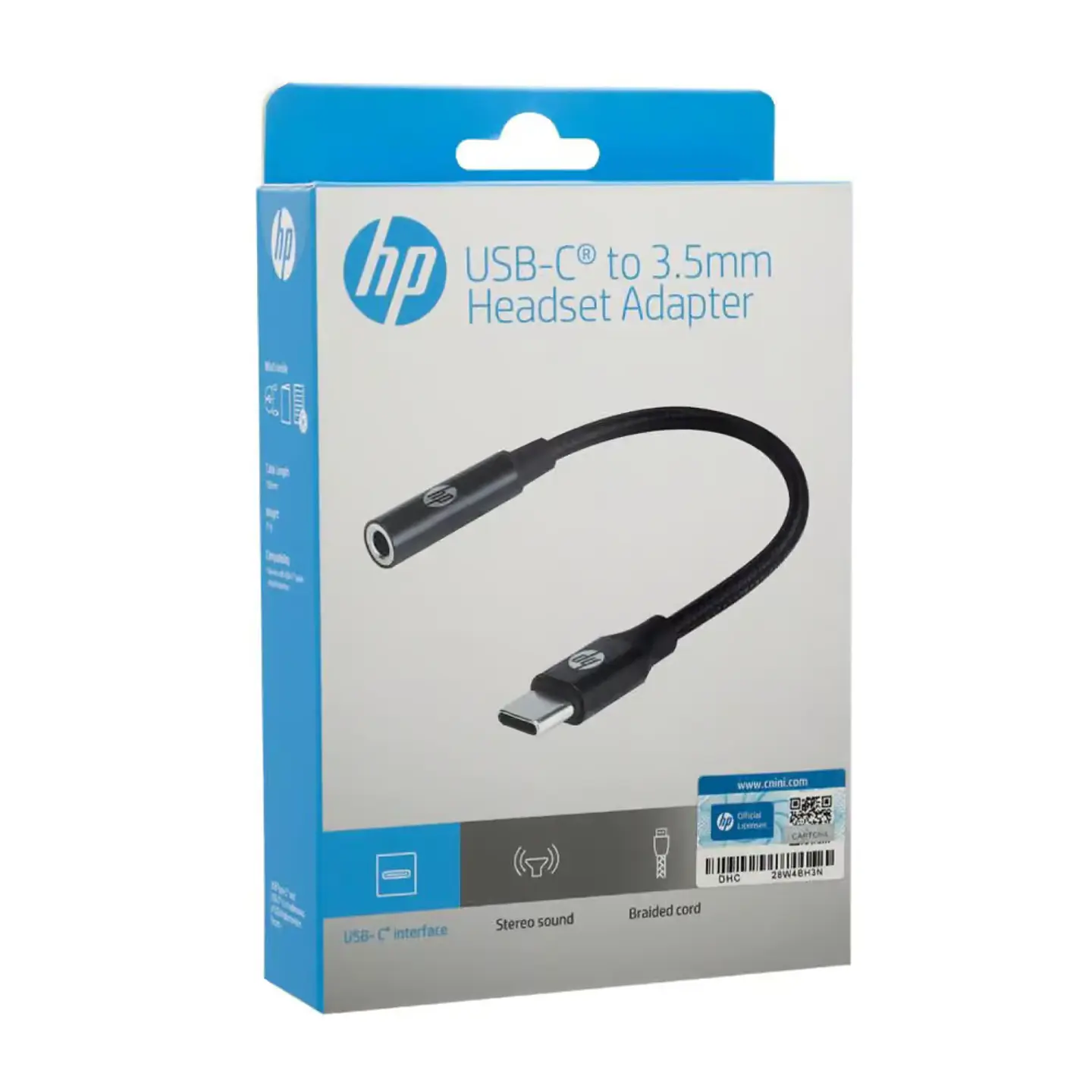 Adaptador de Audio Tipo C a 3.5mm HP Negro 3