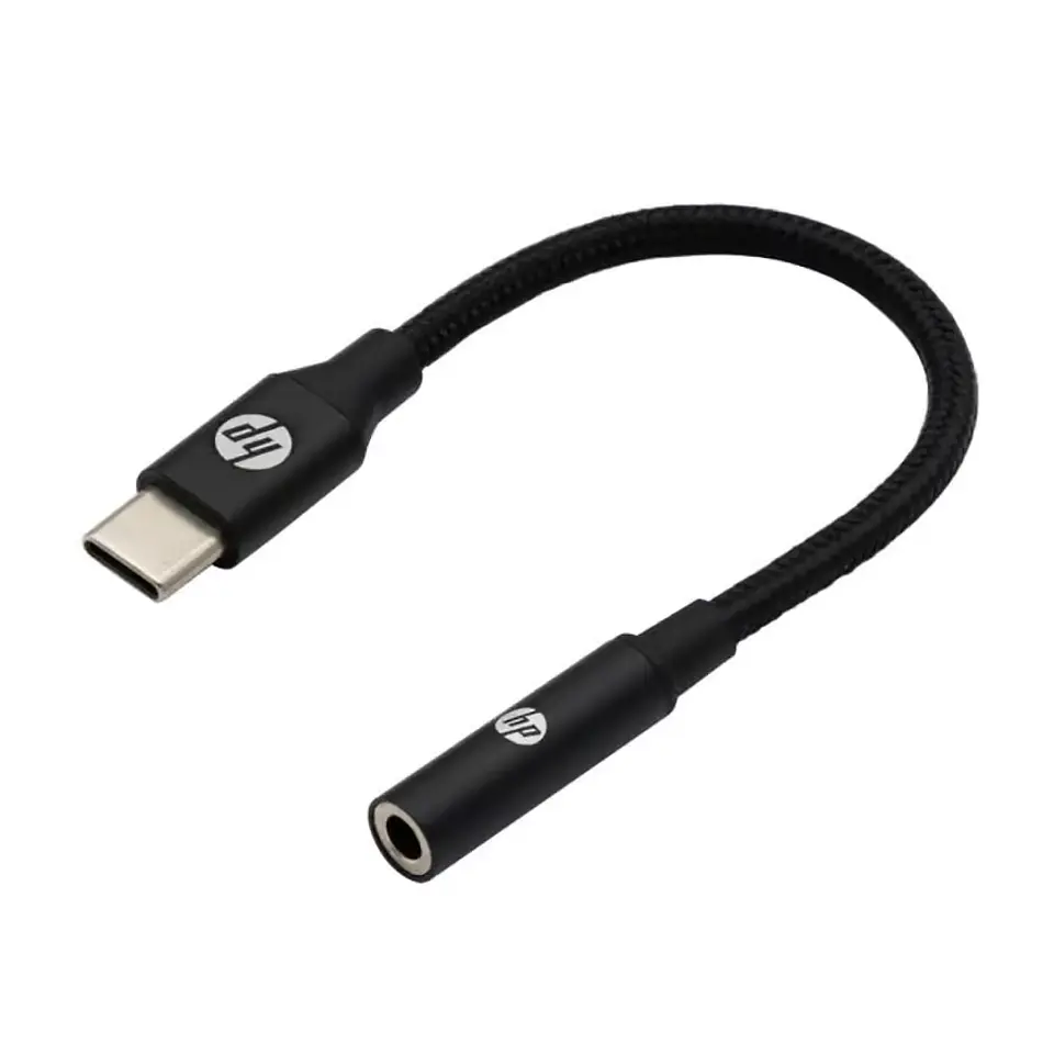 Adaptador de Audio Tipo C a 3.5mm HP Negro 1