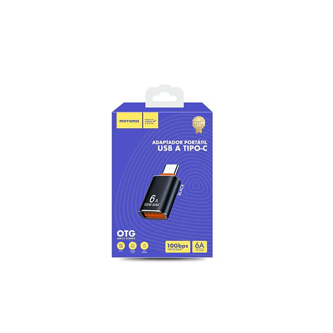 Adaptador OTG USB a Tipo C 6A 10Gbps Motomo