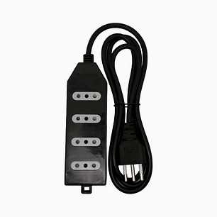 Alargador tipo Zapatilla 4 Posiciones 1,5Mtrs 10A 2500W