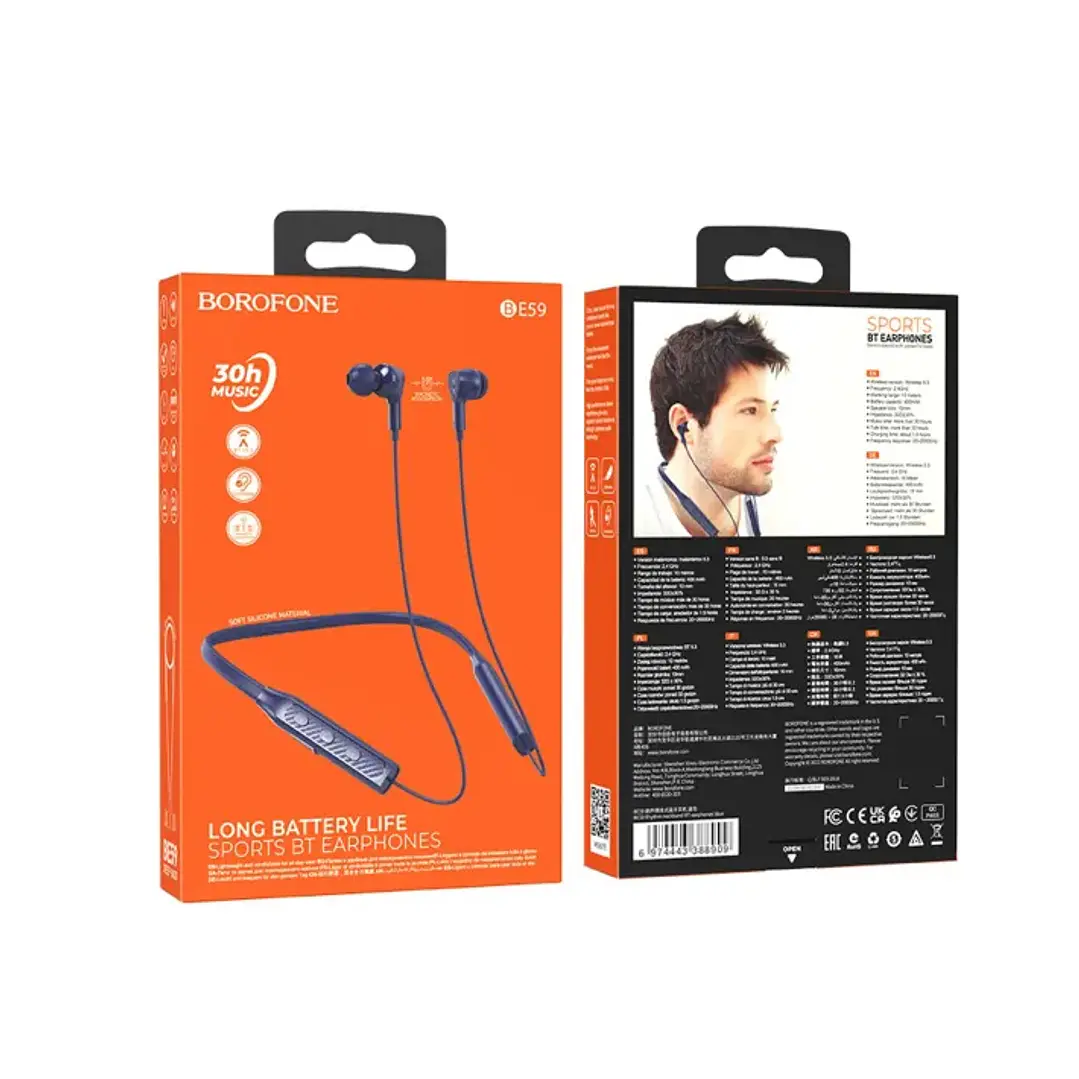 Audífonos Bluetooth Sport Borofone BE59 30Hrs 3