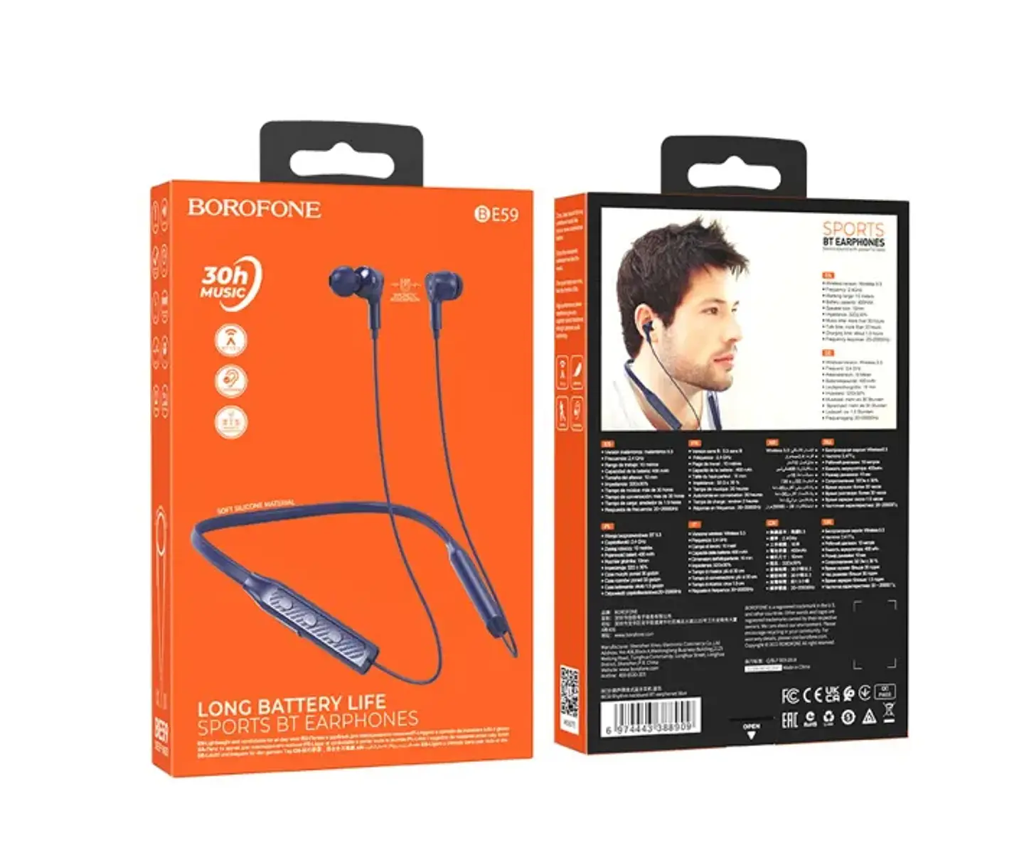 Audífonos Bluetooth Sport Borofone BE59 30Hrs 3