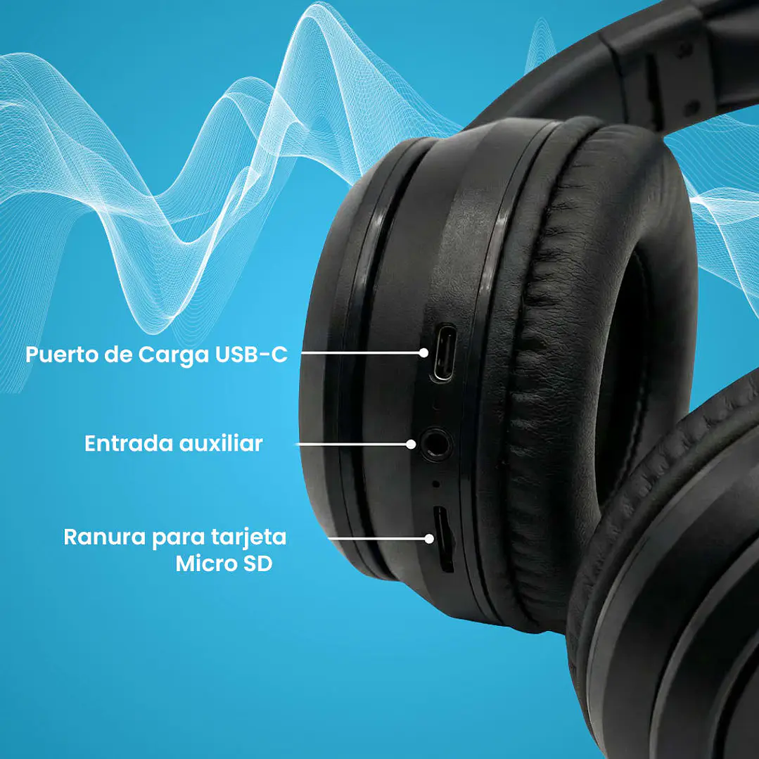 Audífonos Inalámbricos Over-Ear BT6.0 90Hrs MO-SONOR 6