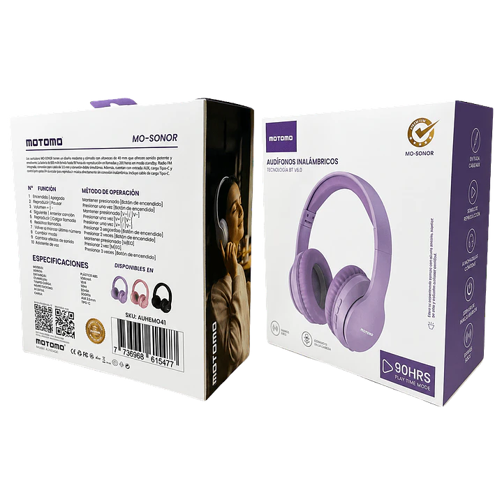 Audífonos Inalámbricos Over-Ear BT6.0 90Hrs MO-SONOR 9