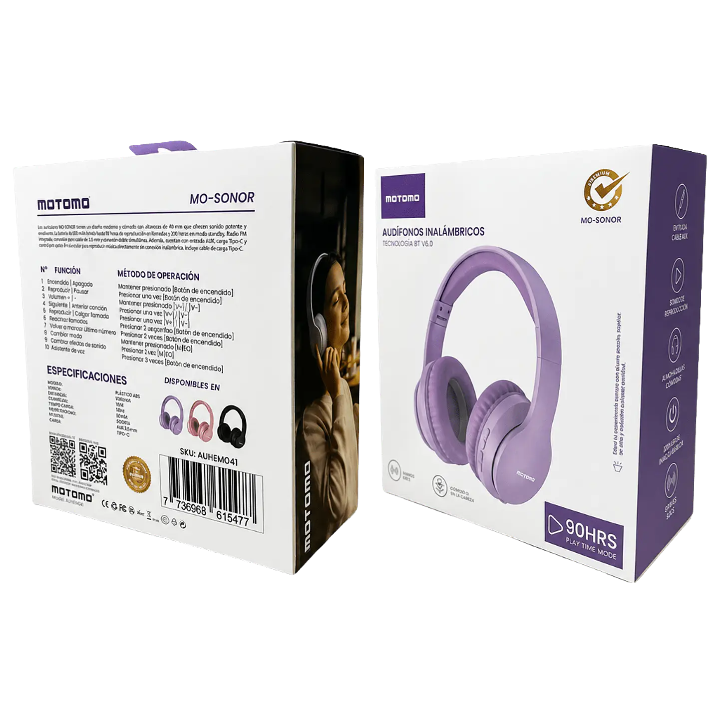 Audífonos Inalámbricos Over-Ear BT6.0 90Hrs MO-SONOR 9