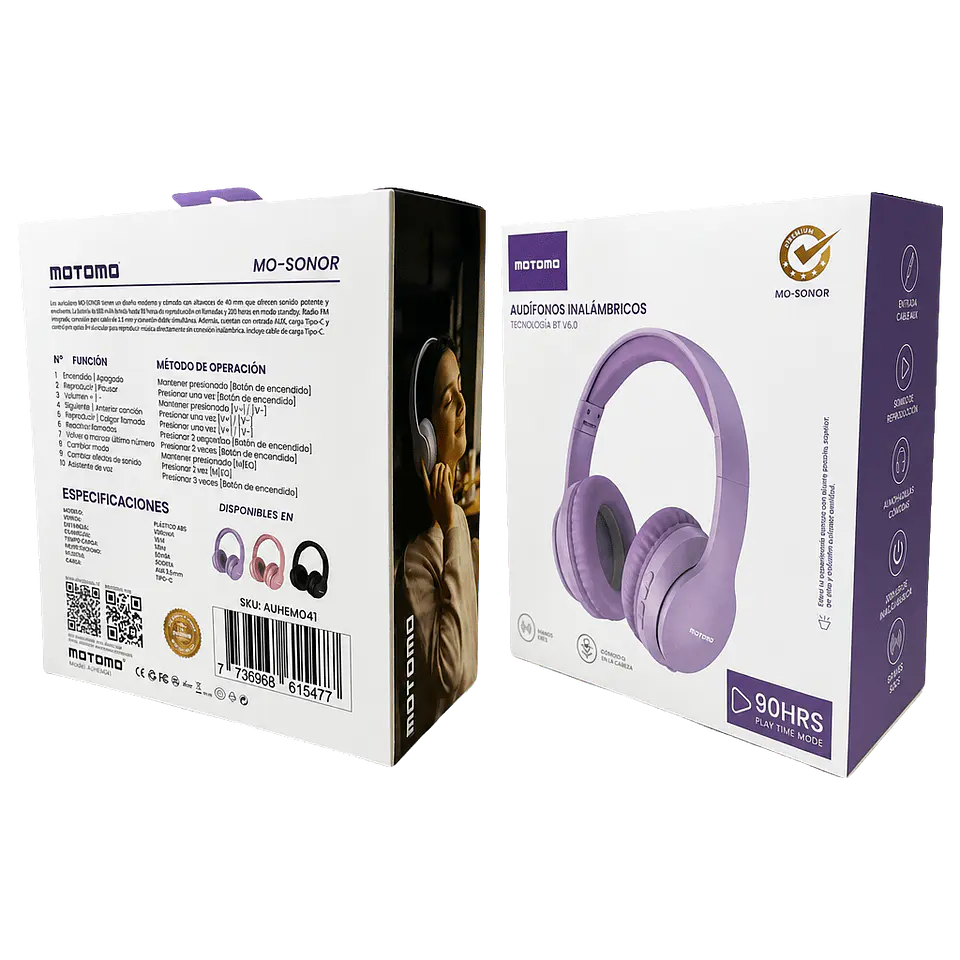 Audífonos Inalámbricos Over-Ear BT6.0 90Hrs MO-SONOR 9