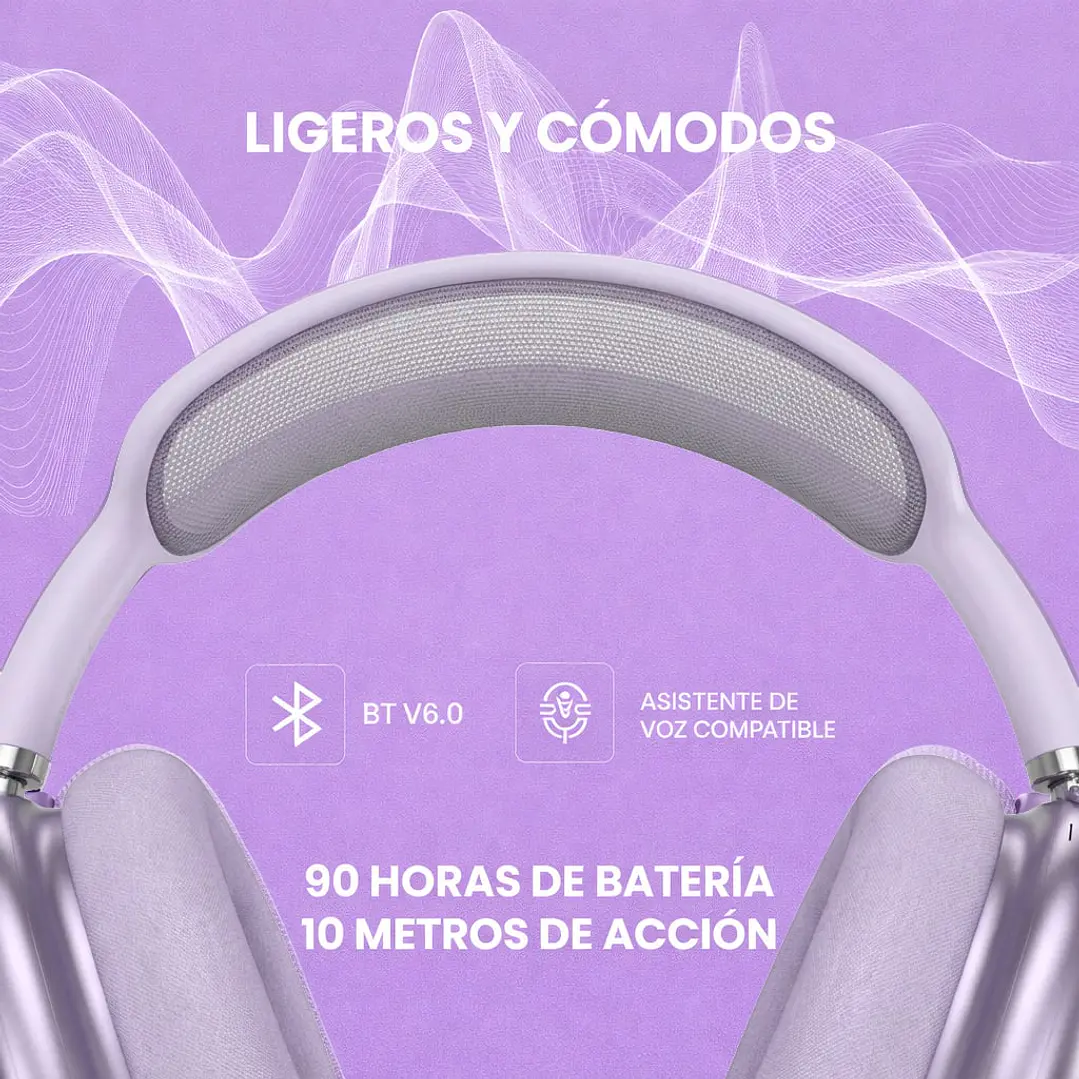 Audífonos Inalámbricos Over-Ear BT 6.0 90Hrs Motomo 8