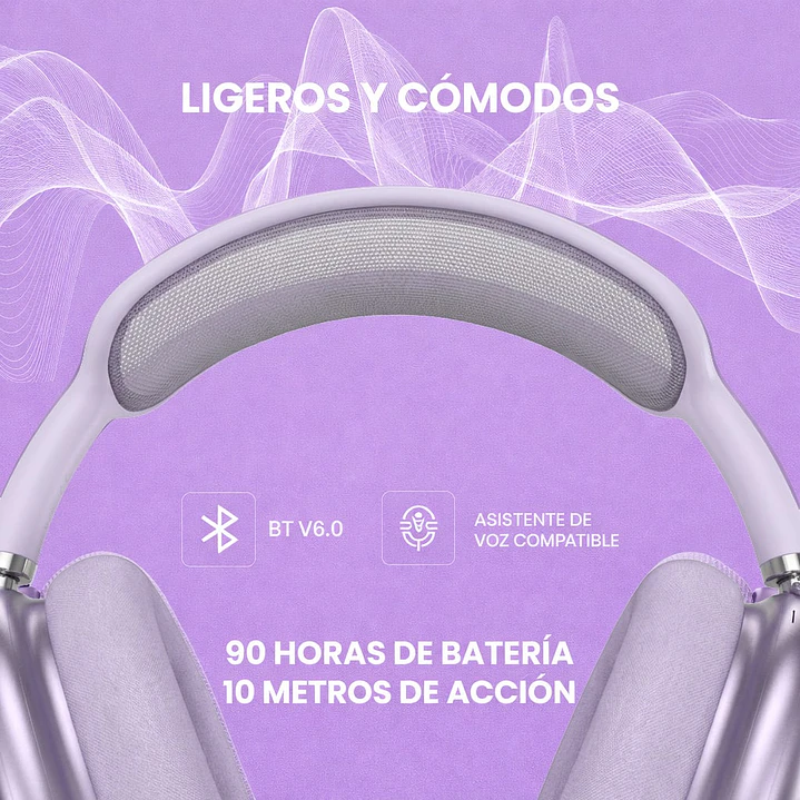 Audífonos Inalámbricos Over-Ear BT 6.0 90Hrs Motomo 8