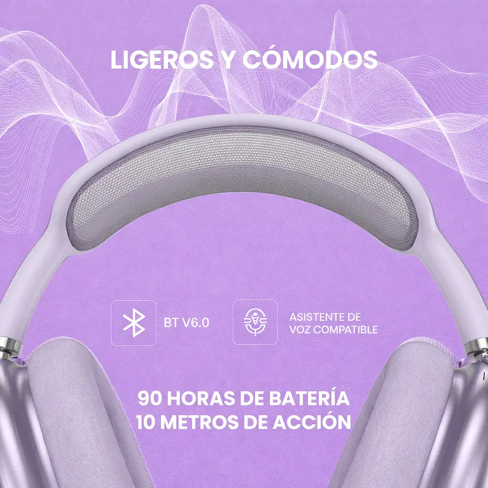 Audífonos Inalámbricos Over-Ear BT 6.0 90Hrs Motomo 8
