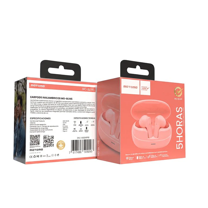 Audífonos inalámbricos TWS In-Ear BT6.0 MO-BL145 7