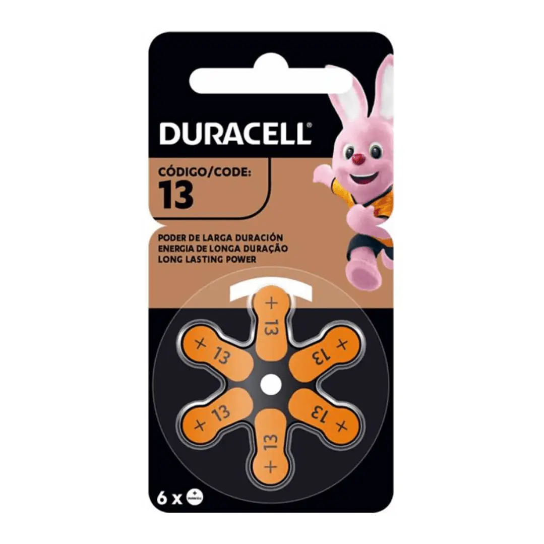 Pila Especial Audiológica 13 Duracell Pack 6 Unidades  1