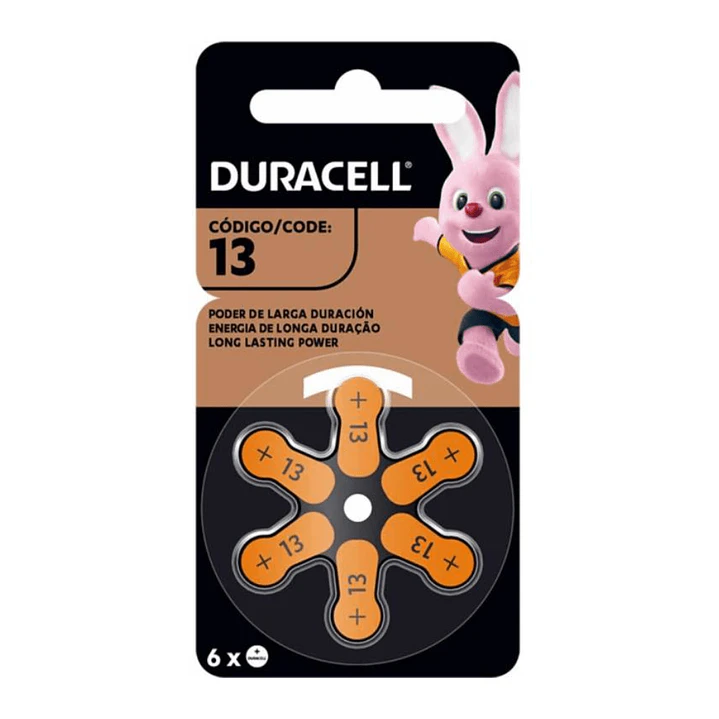 Pila Especial Audiológica 13 Duracell Pack 6 Unidades  1