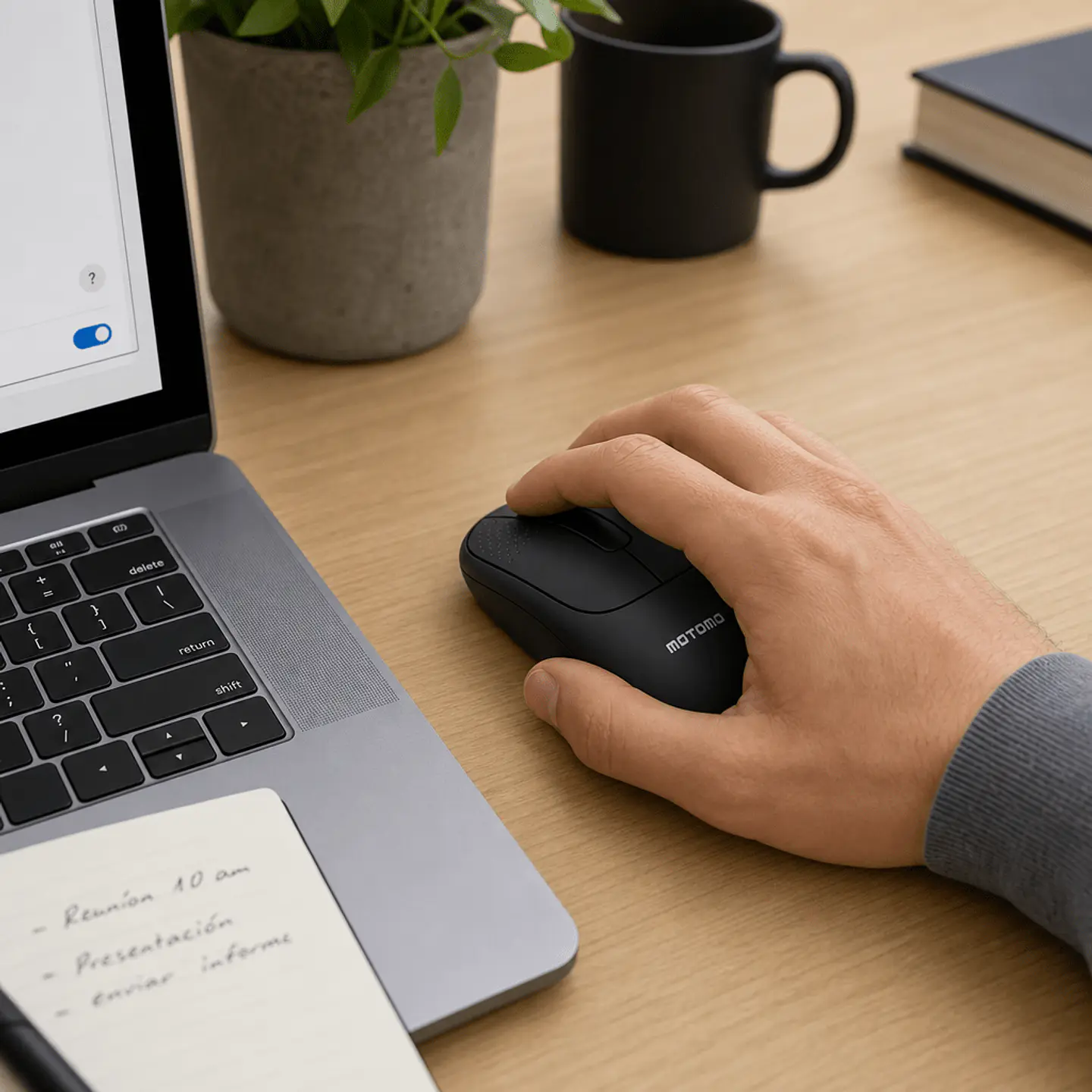 Mouse Inalámbrico Bluetooth y USB 2.4G Recargable MO-M21 6