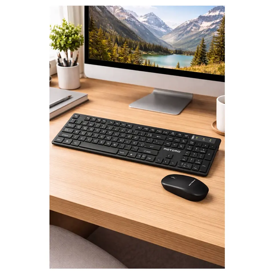 Kit Teclado y Mouse Inalámbrico 2.4Ghz a Pilas MO-18  4