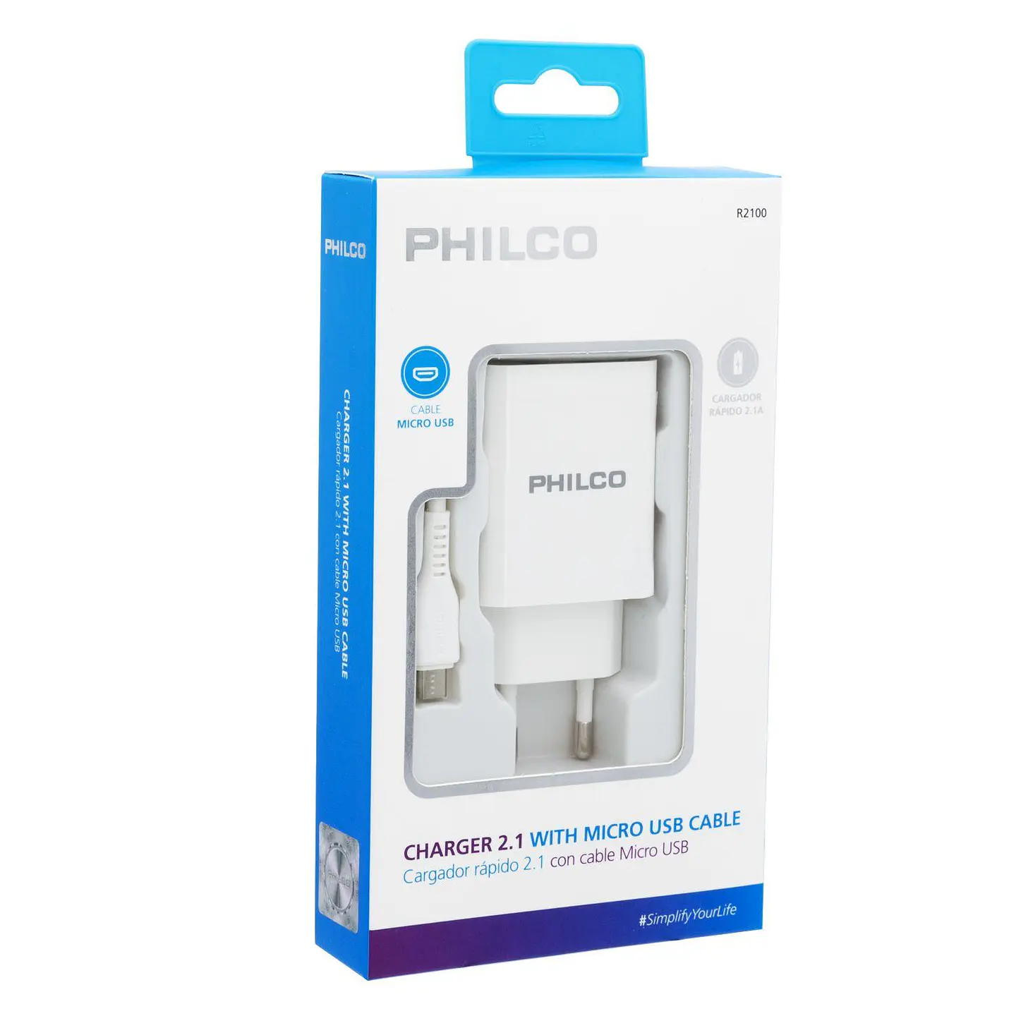 Cargador Micro USB 2.1A Philco R2100  4