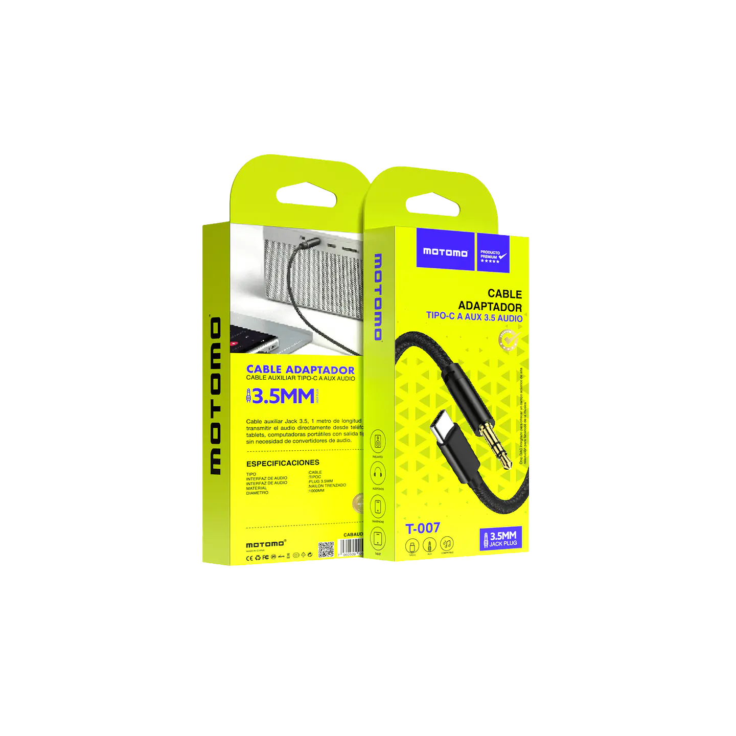 Cable Auxiliar 3.5mm a Tipo C Motomo  4