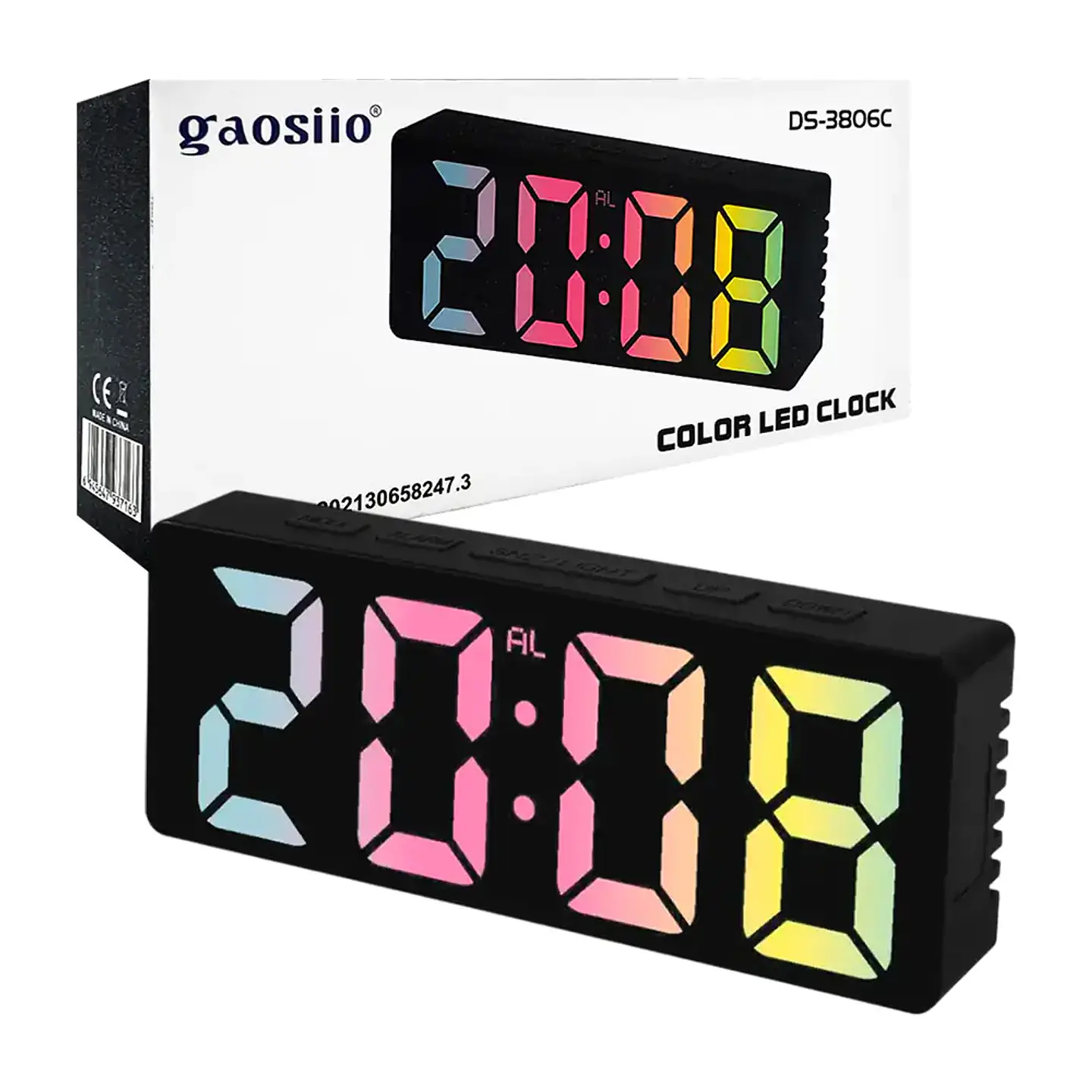 Reloj Despertador Digital con Alarma y Luz RGB  1