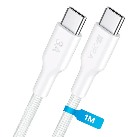 Cable de Carga Rápida Tipo C a Tipo C 1Mtrs 1Hora 