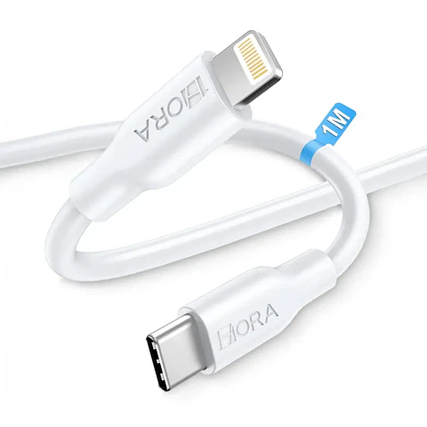 Cable de Carga Rápida Tipo C a Lightning 1Mtrs 1Hora 