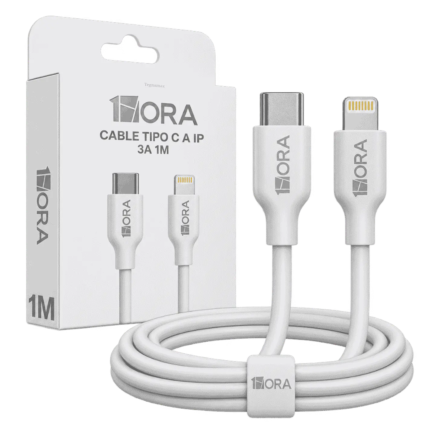 Cable de Carga Rápida Tipo C a Lightning 1Mtrs 1Hora  4