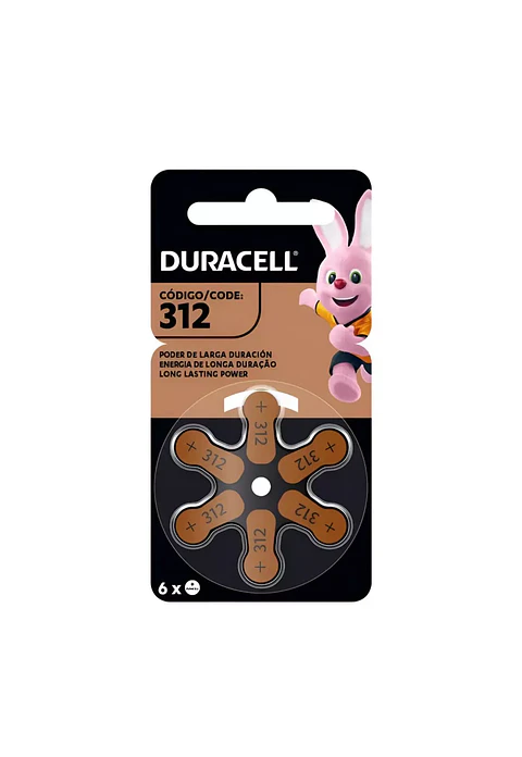 Pila Especial Audiológica Duracell 312 Pack 6 Unidades 
