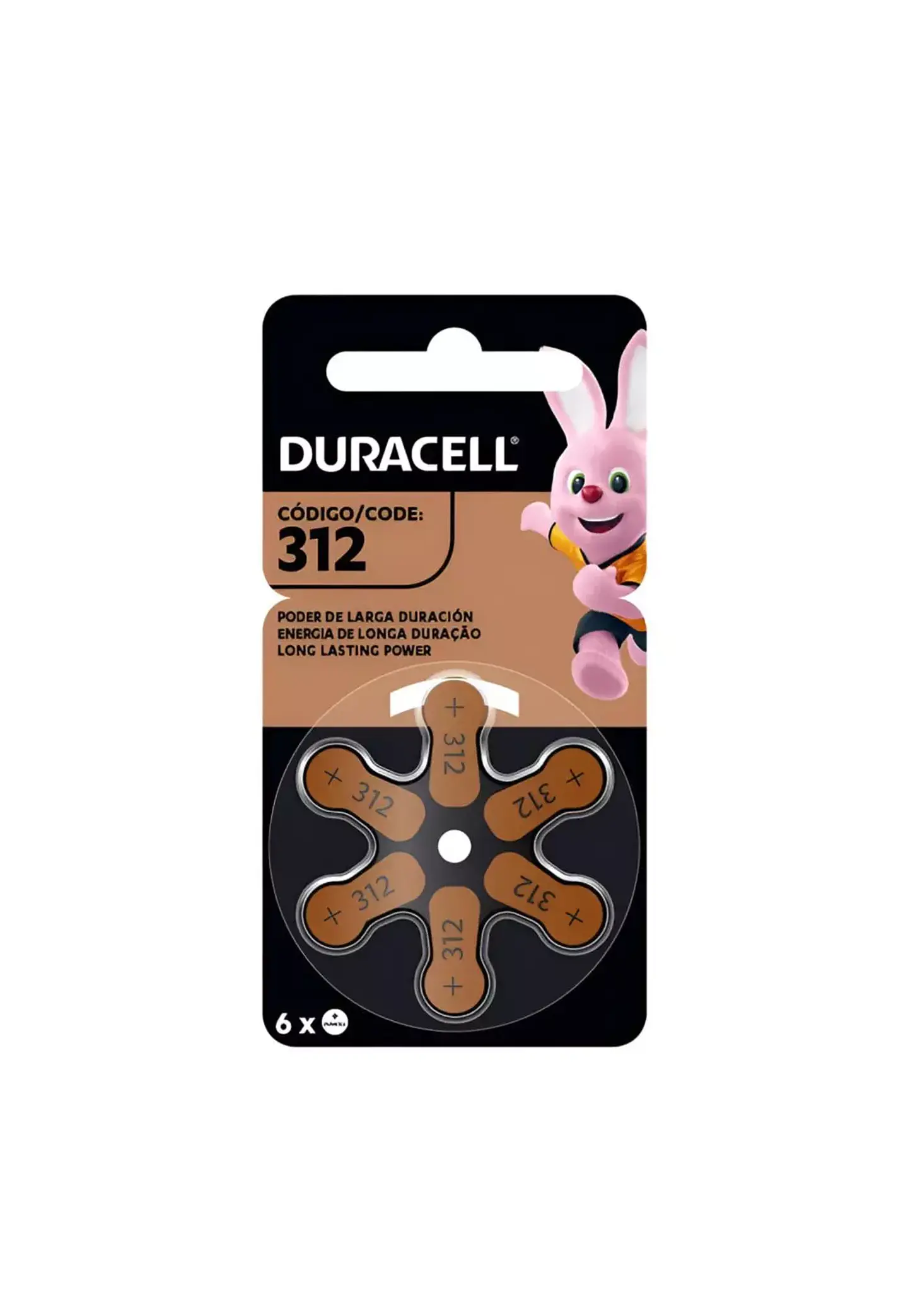 Pila Especial Audiológica Duracell 312 Pack 6 Unidades  1