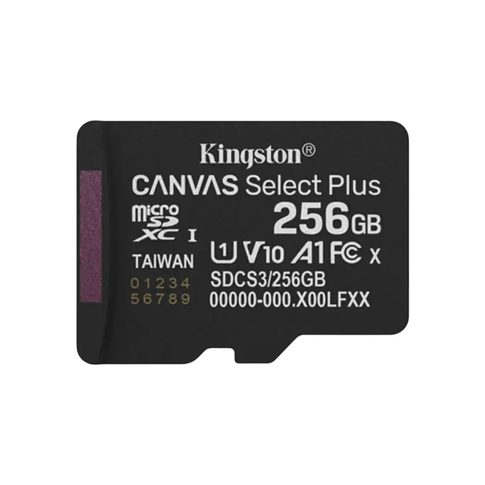 Memoria Micro SD 256Gb Kingston Canvas Selec Plus V10 A1 2