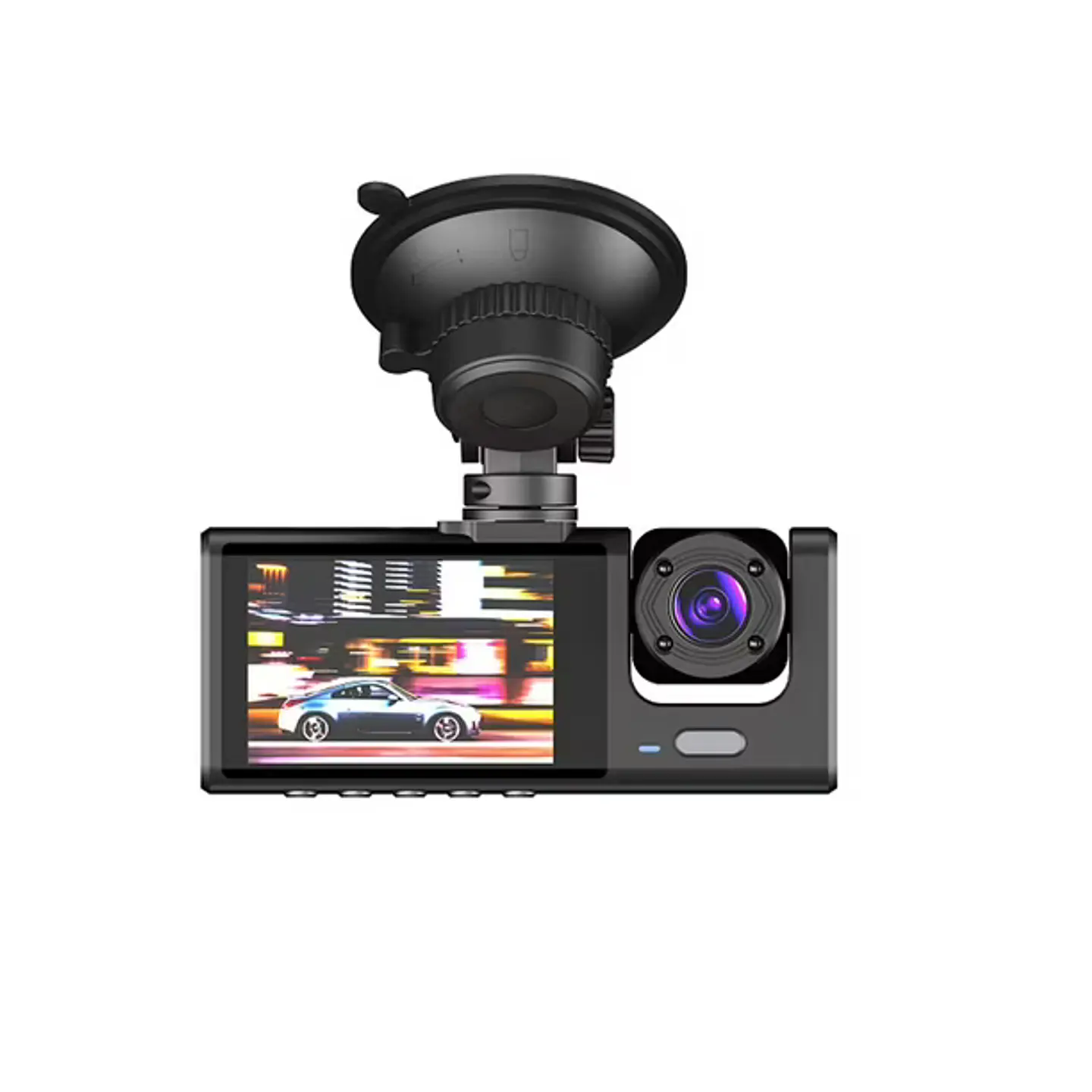 Cámara DVR Doble Lente para Vehículo con Wifi Pantalla y Cámara de Retroceso  2