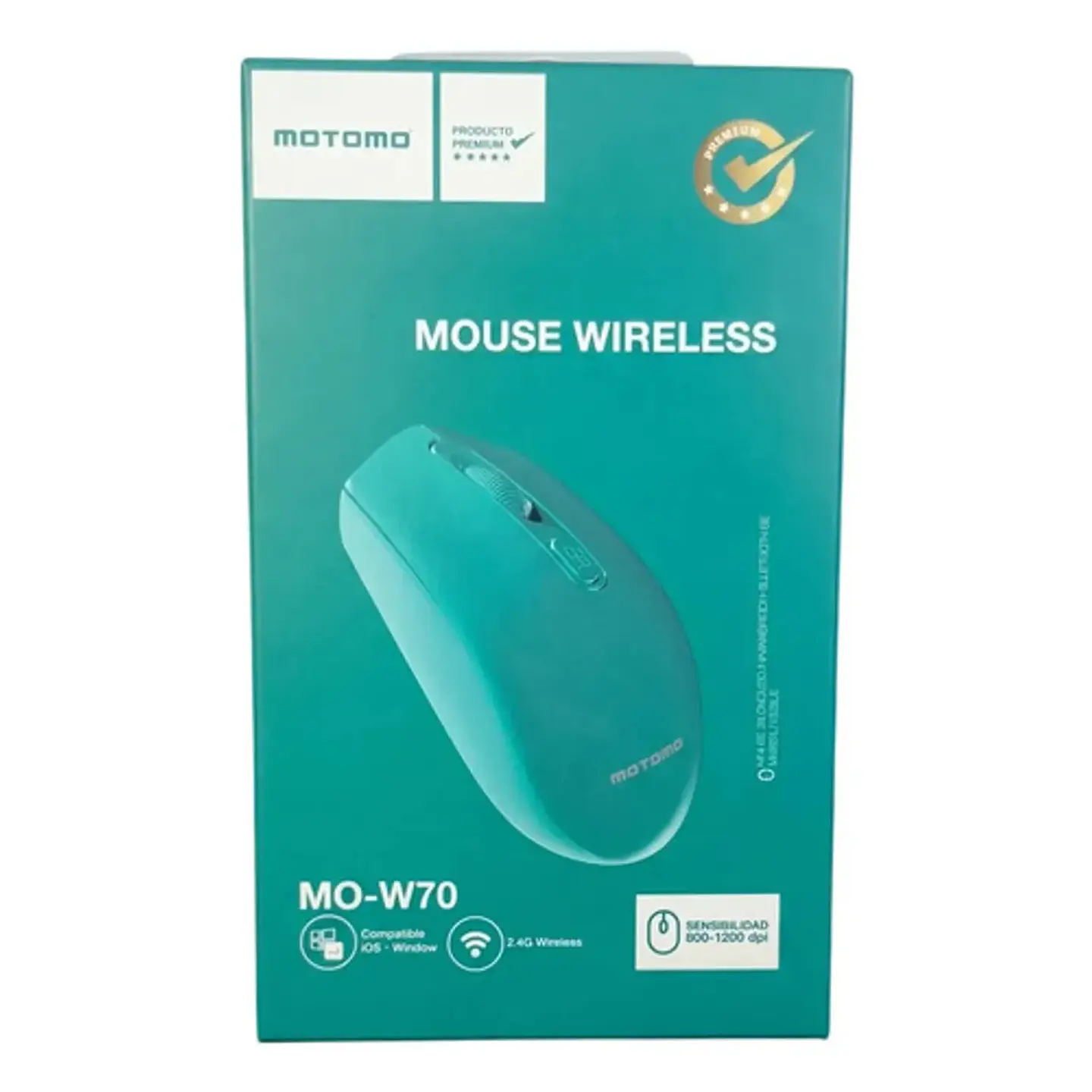 Mouse Inalámbrico USB 2.4G Motomo MO-W70 Celeste  3