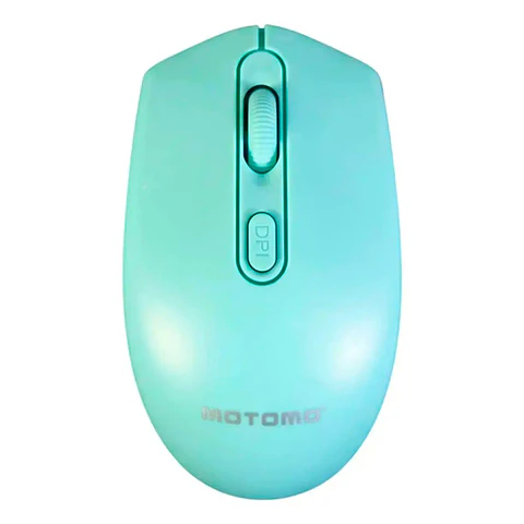 Mouse Inalámbrico USB 2.4G Motomo MO-W70 Celeste 