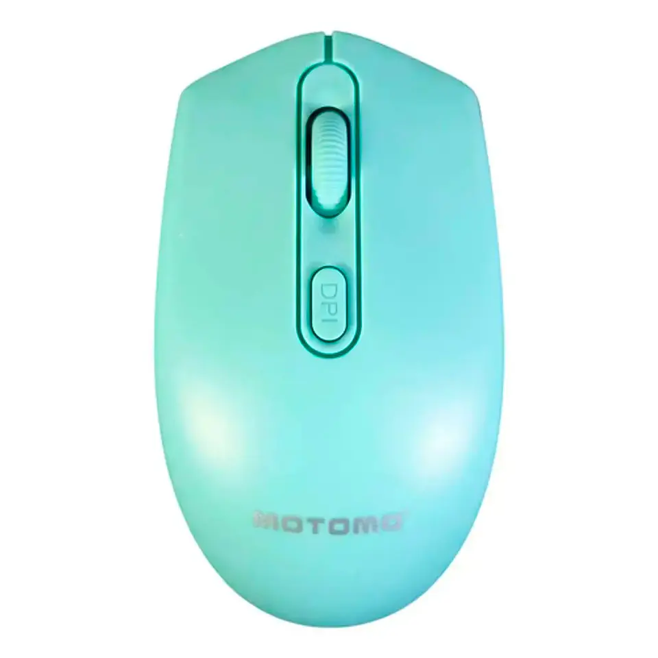 Mouse Inalámbrico USB 2.4G Motomo MO-W70 Celeste  1